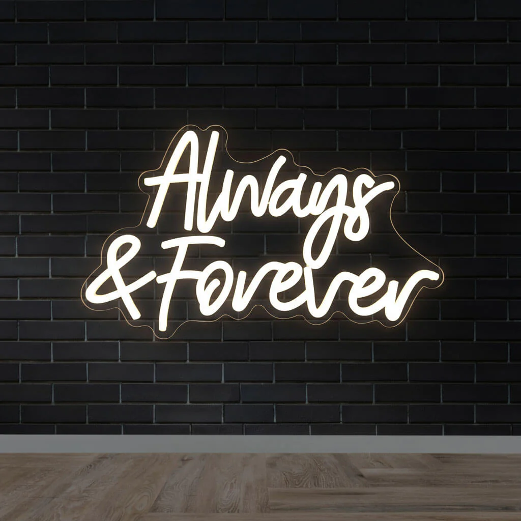 Always & Forever Wedding LED Neon Sign - Image 3