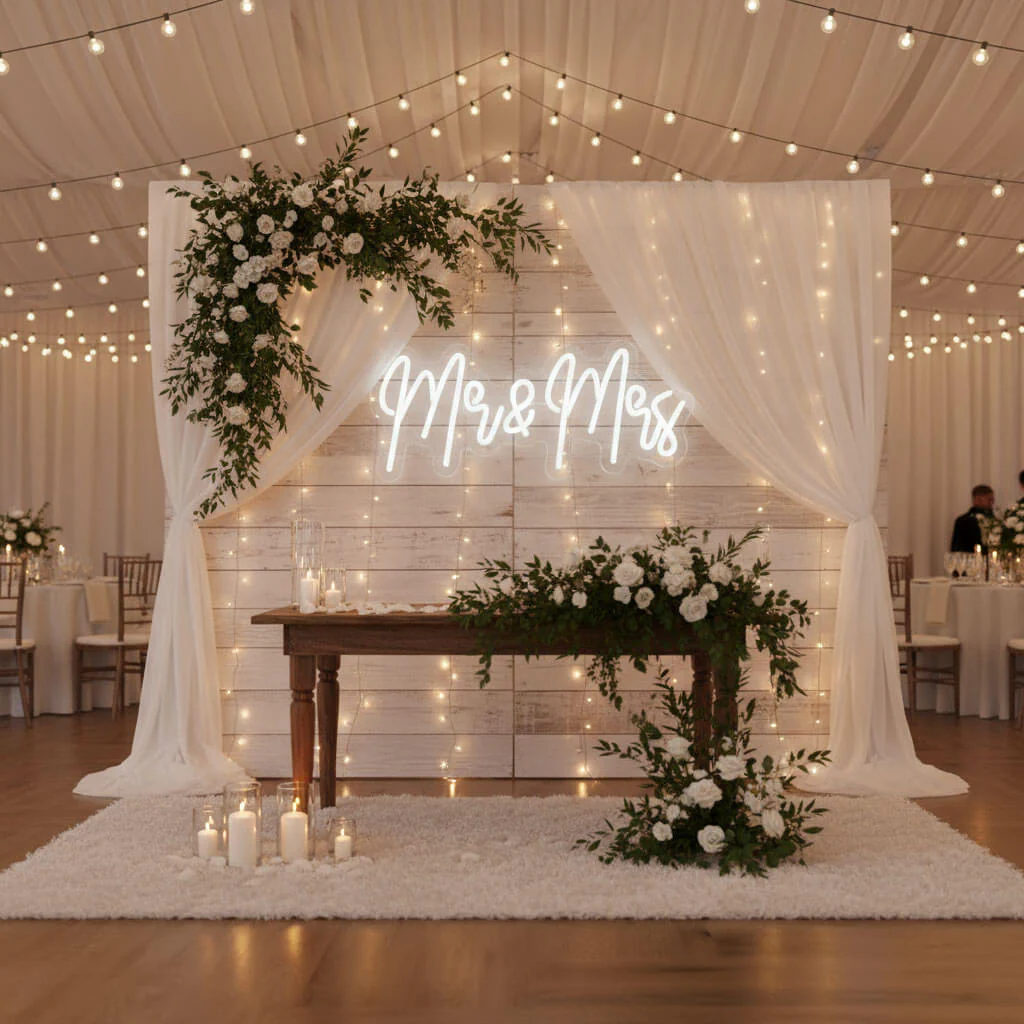 Mr & Mrs Wedding LED Neon Sign - Image 3