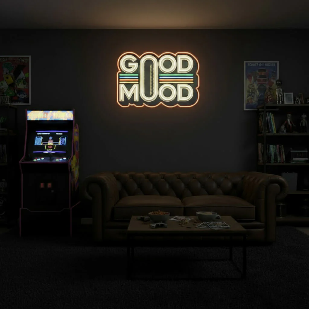 Retro Good Mood UV Print LED Neon Art Sign - Image 3