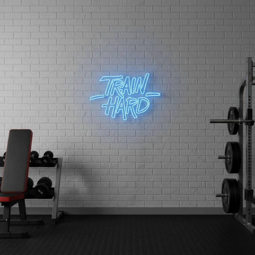Train Hard - Gym LED Neon Sign - Image 3