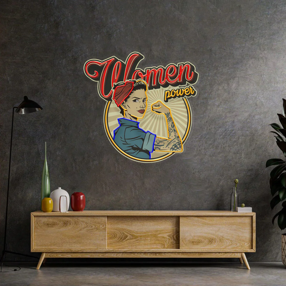WOMEN POWER - Premium Neon Artwork - Image 3